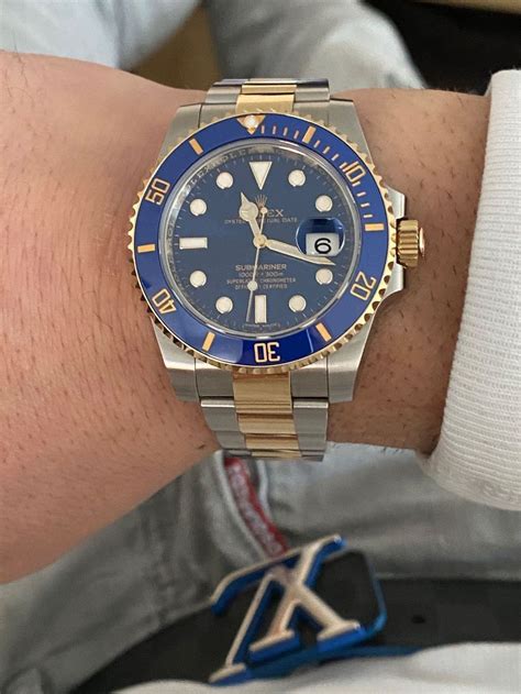 submariner bicolor blau